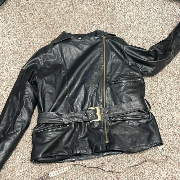 Vintage leather quilted moto jacket - Picture 8 of 12